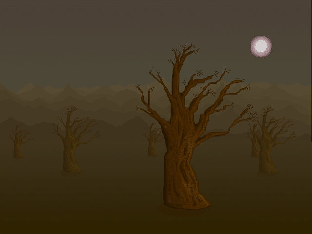 Misty Trees Background