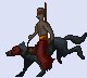 Wolf with Rider Sprite