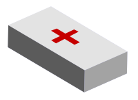 Medical kit - white box with red cross